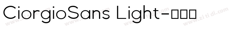 CiorgioSans Light字体转换